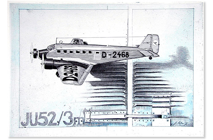 Radierung, Ju 52